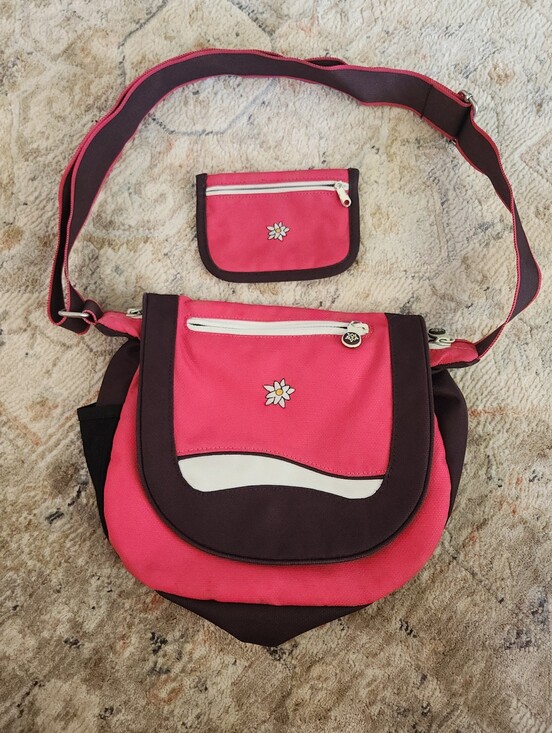 Sherpani Handbags - Sherpani Pink Crossbody Bag With Matching Coin Card Purse Floral 90s Y2K